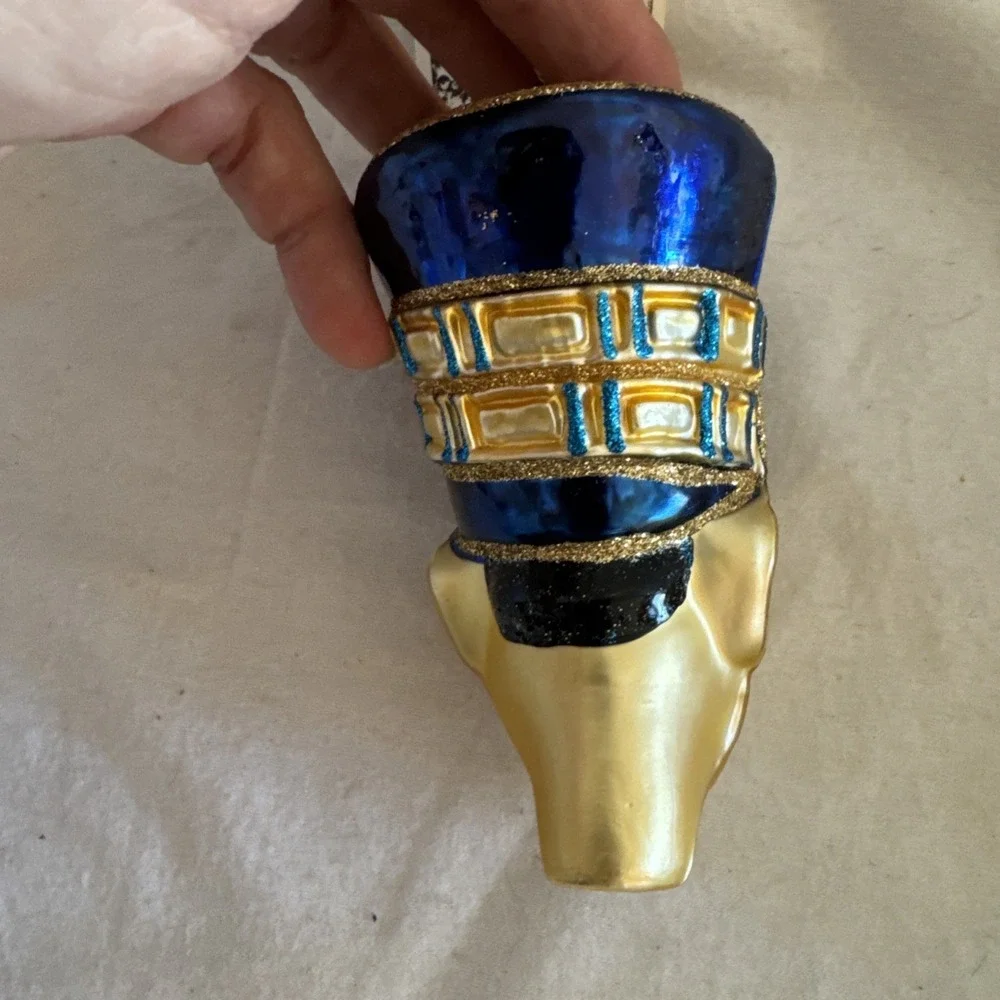 Polonaise Ornament NEFERTITI Glass Egypt Egyptian Komozja Kurt Adler‎